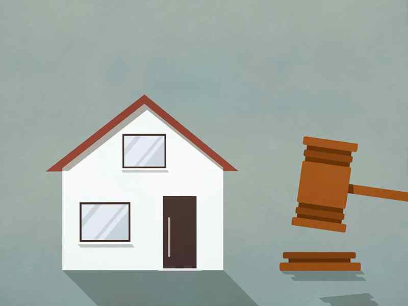 Illustration of a house with a gavel next to it. This story explains what is an eviction moratorium.